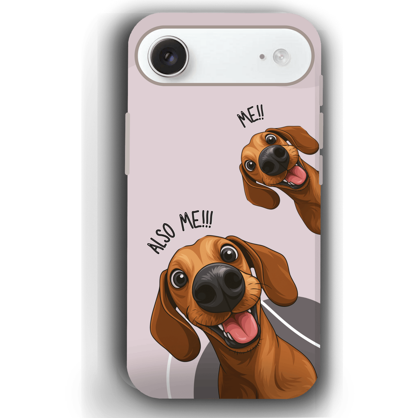 "Also Me" Design Custom Pet iPhone 17 Case – 4 Colors & 4 Patterns by YingMart, Personalized Pet Portrait Protective Cover for Dog Lovers