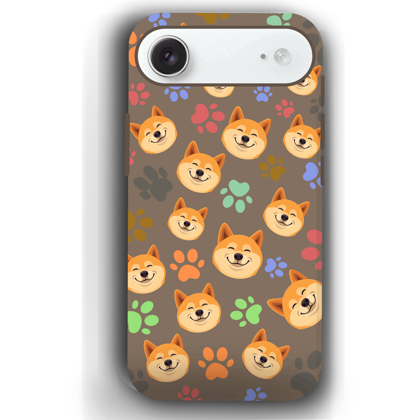 Custom Pet Phone Case for iPhone 17/ 17 Air/ 17 Pro/ 17 Pro Max by YingMart, Personalized Pet Portrait Cover with Paw, Heart, Fish & Bone Symbols
