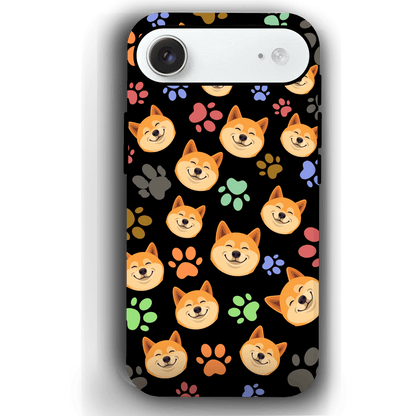 Custom Pet Phone Case for iPhone 17/ 17 Air/ 17 Pro/ 17 Pro Max by YingMart, Personalized Pet Portrait Cover with Paw, Heart, Fish & Bone Symbols