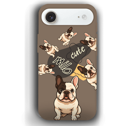 “Milo Cute” Design Custom Pet iPhone 17 Case by YingMart - Personalized Animal Portrait, Protective Cover for Pet Lovers