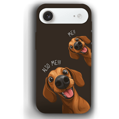 "Also Me" Design Custom Pet iPhone 17 Case – 4 Colors & 4 Patterns by YingMart, Personalized Pet Portrait Protective Cover for Dog Lovers