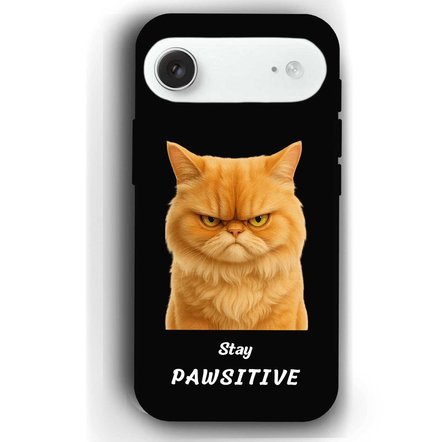 Stay Pawsitive Custom Pet Phone Case for iPhone 17 by YingMart – Personalized Animal Portrait, Protective Cover, for Pet Lovers.