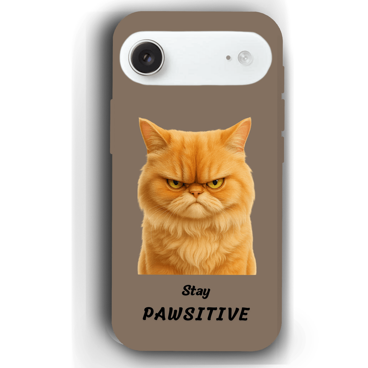Stay Pawsitive Custom Pet Phone Case for iPhone 17 by YingMart – Personalized Animal Portrait, Protective Cover, for Pet Lovers.