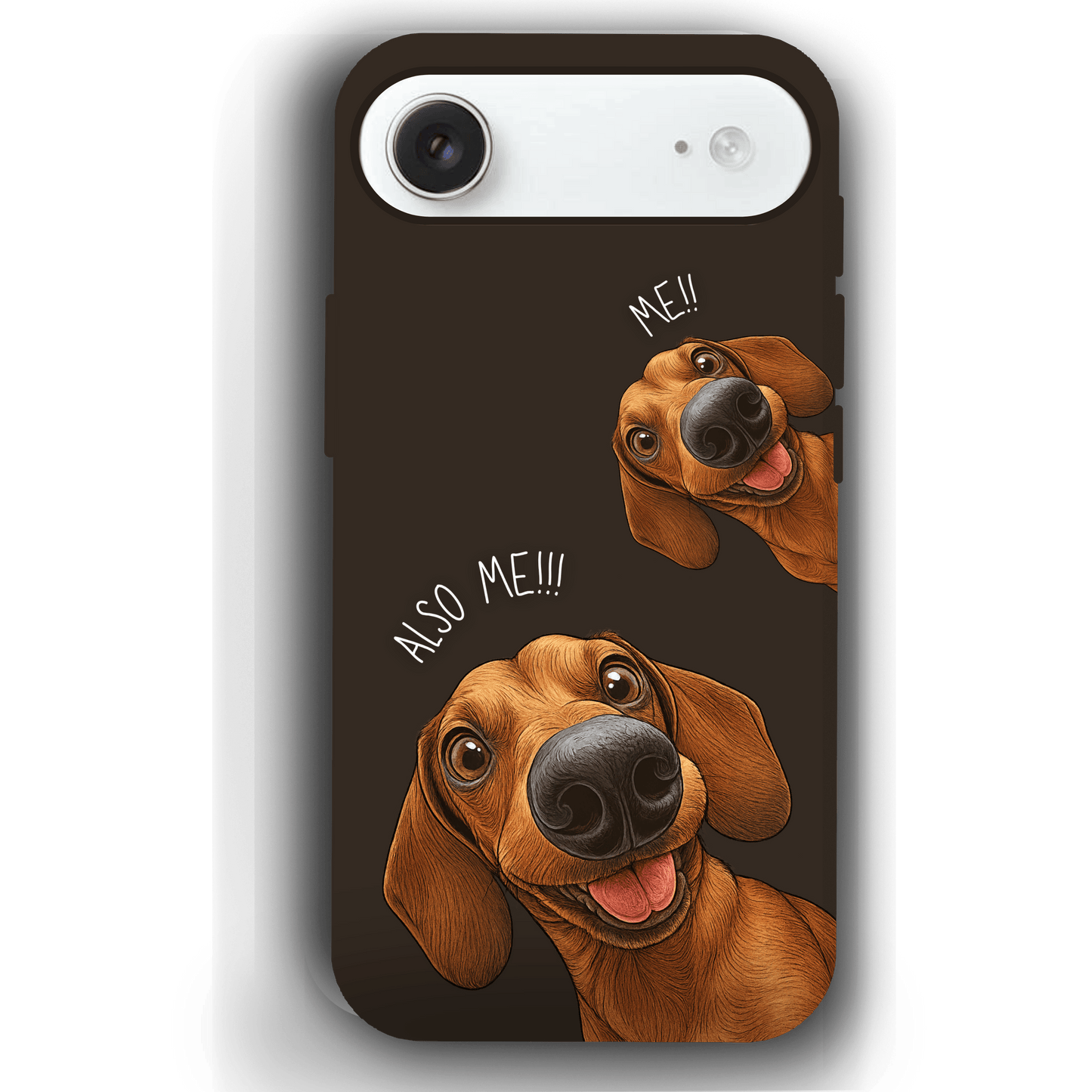 "Also Me" Design Custom Pet iPhone 17 Case – 4 Colors & 4 Patterns by YingMart, Personalized Pet Portrait Protective Cover for Dog Lovers