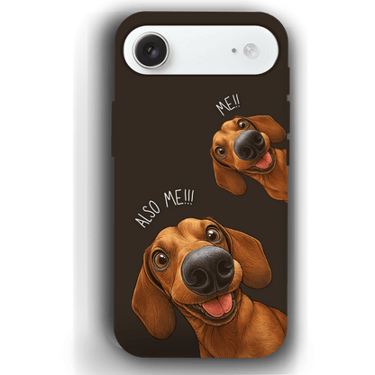 "Also Me" Design Custom Pet iPhone 17 Case – 4 Colors & 4 Patterns by YingMart, Personalized Pet Portrait Protective Cover for Dog Lovers