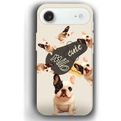 “Milo Cute” Design Custom Pet iPhone 17 Case by YingMart - Personalized Animal Portrait, Protective Cover for Pet Lovers