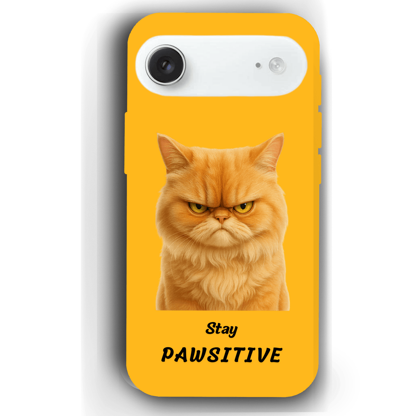 Stay Pawsitive Custom Pet Phone Case for iPhone 17 by YingMart – Personalized Animal Portrait, Protective Cover, for Pet Lovers.