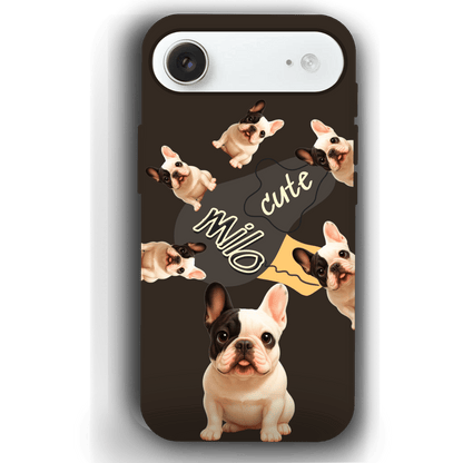 “Milo Cute” Design Custom Pet iPhone 17 Case by YingMart - Personalized Animal Portrait, Protective Cover for Pet Lovers