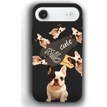 “Milo Cute” Design Custom Pet iPhone 17 Case by YingMart - Personalized Animal Portrait, Protective Cover for Pet Lovers