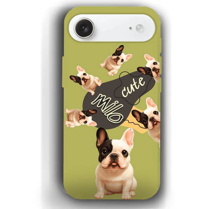 “Milo Cute” Design Custom Pet iPhone 17 Case by YingMart - Personalized Animal Portrait, Protective Cover for Pet Lovers
