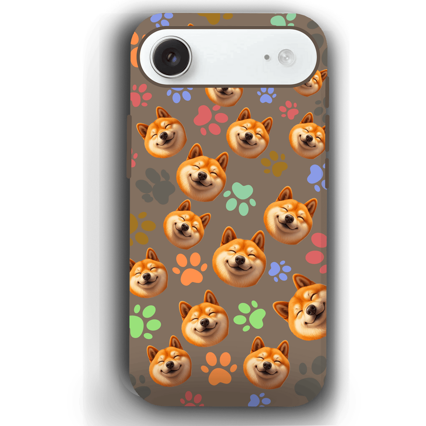 Custom Pet Phone Case for iPhone 17/ 17 Air/ 17 Pro/ 17 Pro Max by YingMart, Personalized Pet Portrait Cover with Paw, Heart, Fish & Bone Symbols