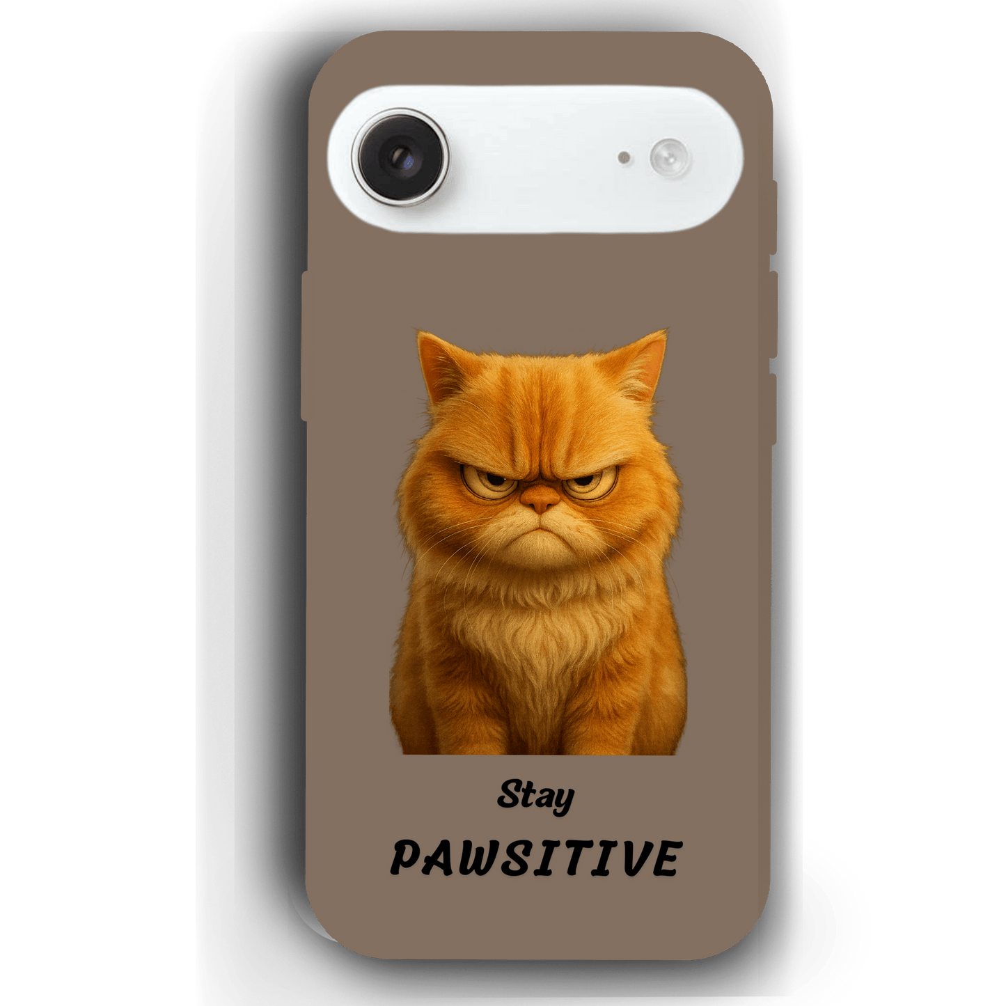 Stay Pawsitive Custom Pet Phone Case for iPhone 17 by YingMart – Personalized Animal Portrait, Protective Cover, for Pet Lovers.