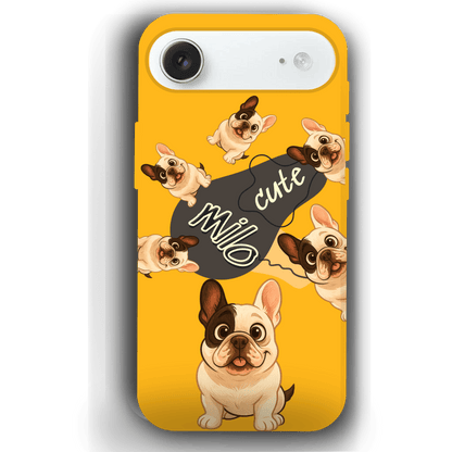 “Milo Cute” Design Custom Pet iPhone 17 Case by YingMart - Personalized Animal Portrait, Protective Cover for Pet Lovers