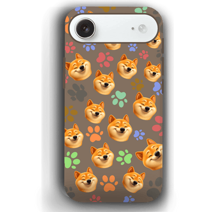 Custom Pet Phone Case for iPhone 17/ 17 Air/ 17 Pro/ 17 Pro Max by YingMart, Personalized Pet Portrait Cover with Paw, Heart, Fish & Bone Symbols