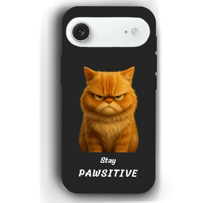 Stay Pawsitive Custom Pet Phone Case for iPhone 17 by YingMart – Personalized Animal Portrait, Protective Cover, for Pet Lovers.