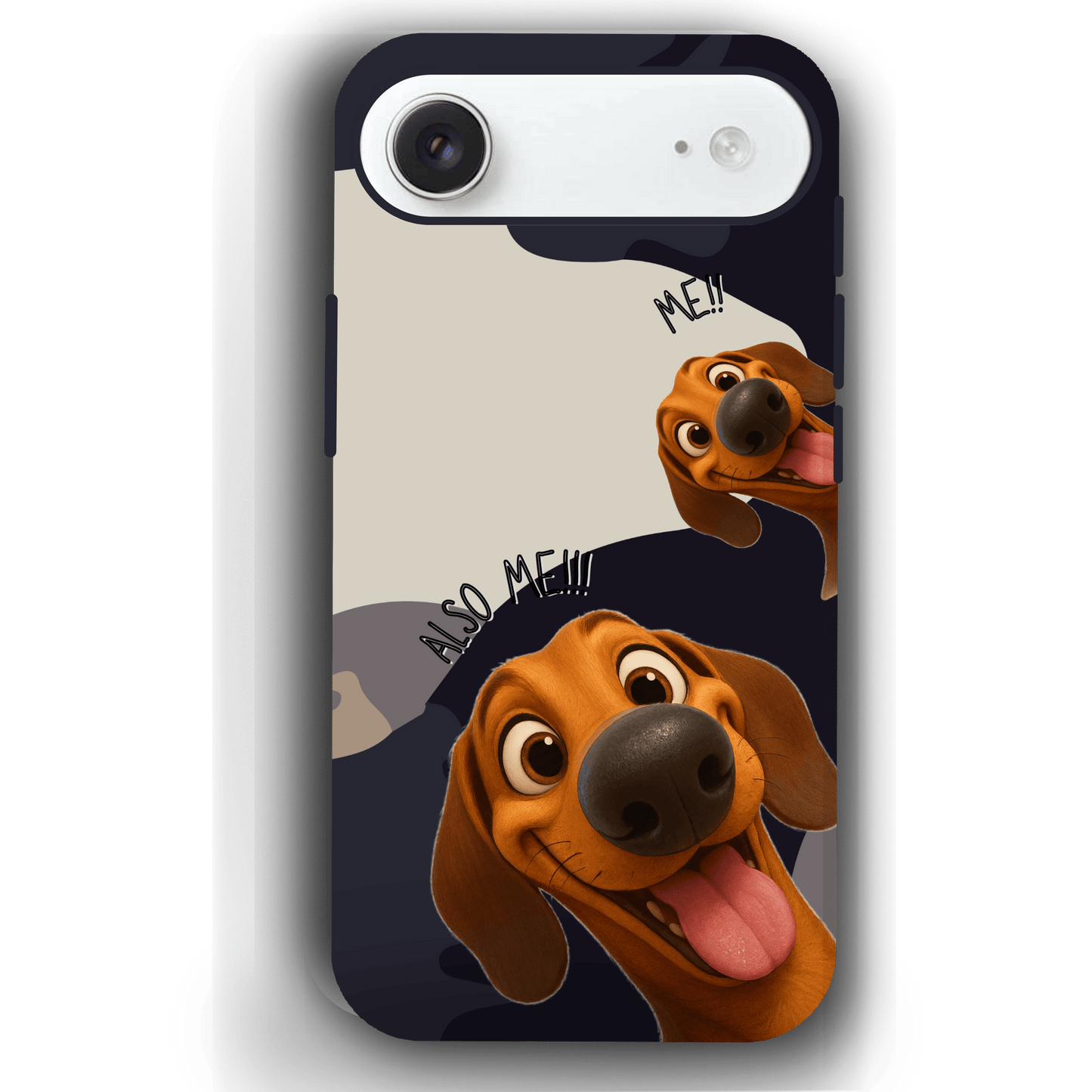 "Also Me" Design Custom Pet iPhone 17 Case – 4 Colors & 4 Patterns by YingMart, Personalized Pet Portrait Protective Cover for Dog Lovers
