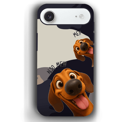 "Also Me" Design Custom Pet iPhone 17 Case – 4 Colors & 4 Patterns by YingMart, Personalized Pet Portrait Protective Cover for Dog Lovers