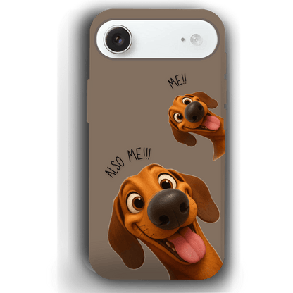 "Also Me" Design Custom Pet iPhone 17 Case – 4 Colors & 4 Patterns by YingMart, Personalized Pet Portrait Protective Cover for Dog Lovers
