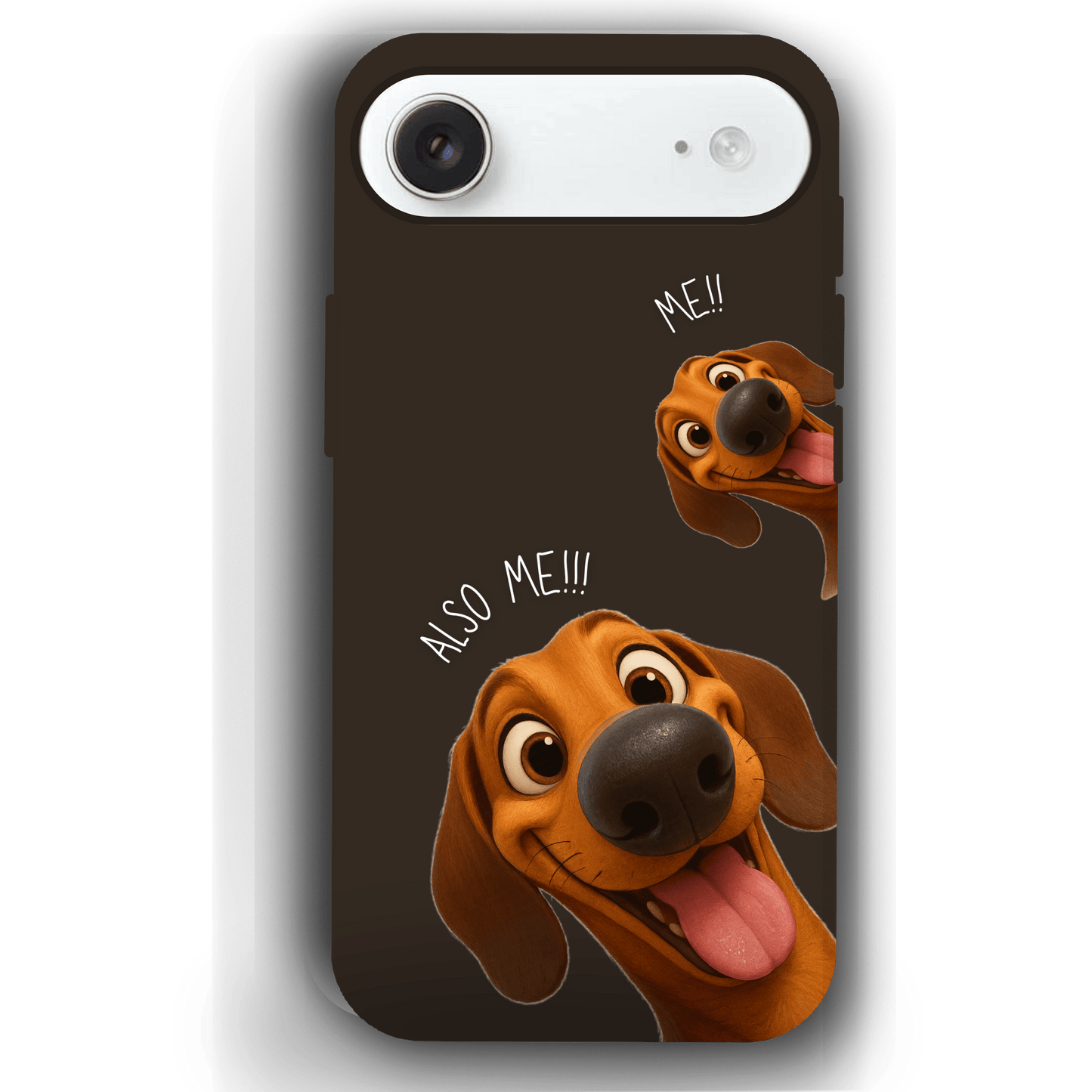 "Also Me" Design Custom Pet iPhone 17 Case – 4 Colors & 4 Patterns by YingMart, Personalized Pet Portrait Protective Cover for Dog Lovers