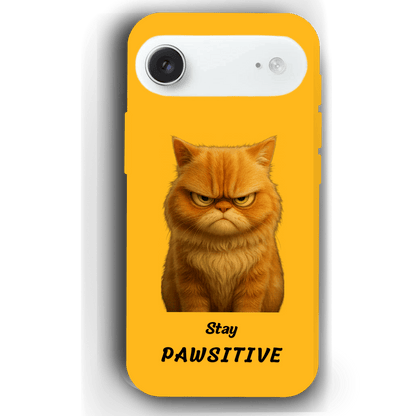 Stay Pawsitive Custom Pet Phone Case for iPhone 17 by YingMart – Personalized Animal Portrait, Protective Cover, for Pet Lovers.