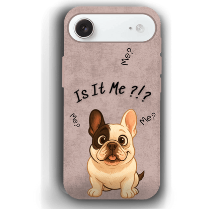 “Is It Me?” Design Custom Pet iPhone 17 Case by YingMart – Personalized Funny Portrait Design, Perfect Gift for Pet Lovers