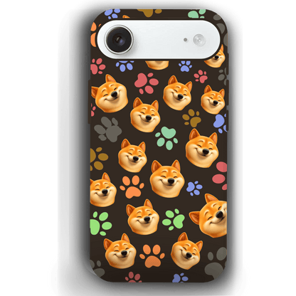 Custom Pet Phone Case for iPhone 17/ 17 Air/ 17 Pro/ 17 Pro Max by YingMart, Personalized Pet Portrait Cover with Paw, Heart, Fish & Bone Symbols