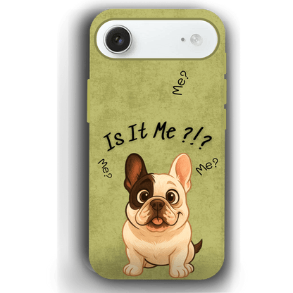 “Is It Me?” Design Custom Pet iPhone 17 Case by YingMart – Personalized Funny Portrait Design, Perfect Gift for Pet Lovers