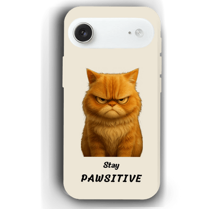 Stay Pawsitive Custom Pet Phone Case for iPhone 17 by YingMart – Personalized Animal Portrait, Protective Cover, for Pet Lovers.
