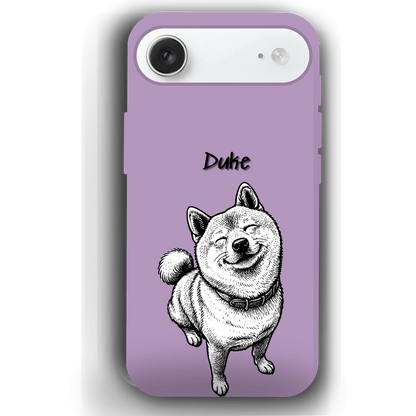 Custom Black & White Pet Phone Case for iPhone 17 by YingMart – Custom Photo Personalized Pet Line Art Design with Pet Name
