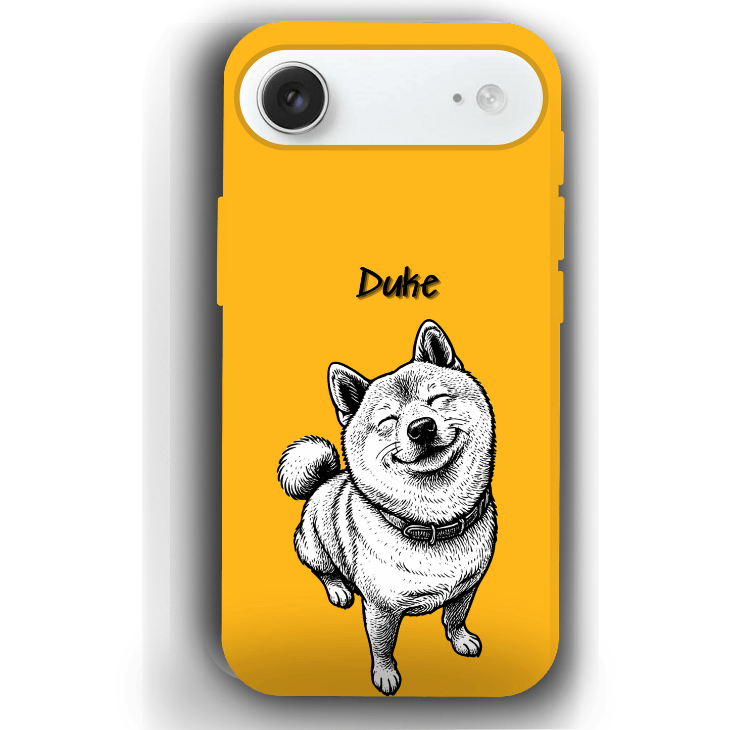Custom Black & White Pet Phone Case for iPhone 17 by YingMart – Custom Photo Personalized Pet Line Art Design with Pet Name