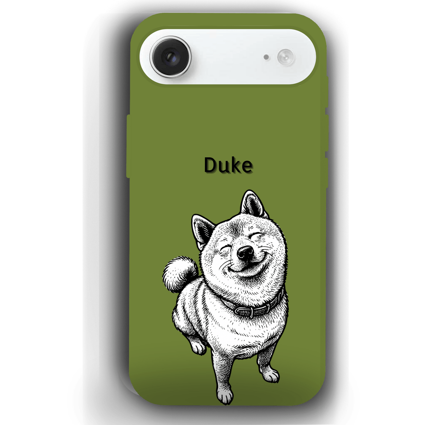 Custom Black & White Pet Phone Case for iPhone 17 by YingMart – Custom Photo Personalized Pet Line Art Design with Pet Name