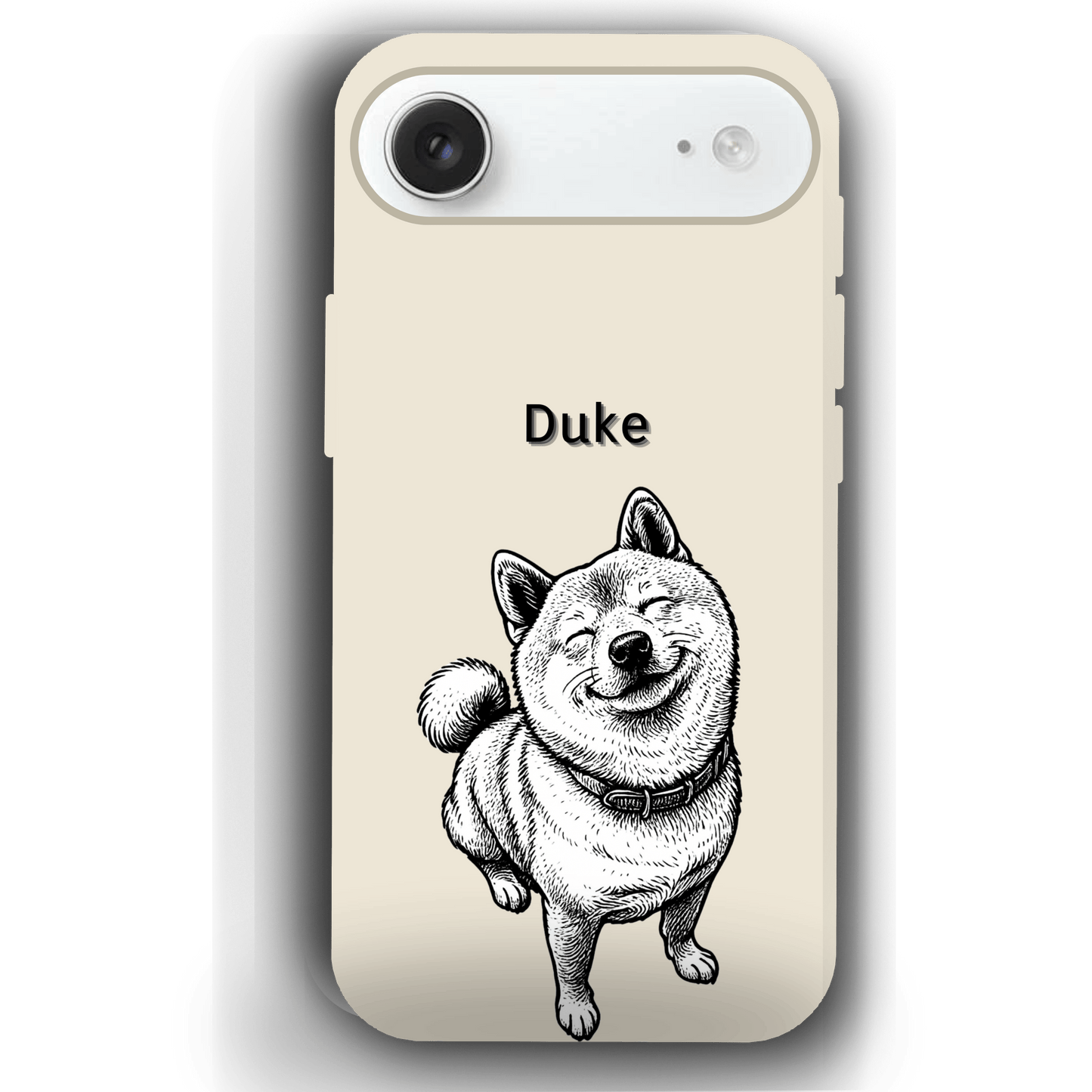 Custom Black & White Pet Phone Case for iPhone 17 by YingMart – Custom Photo Personalized Pet Line Art Design with Pet Name