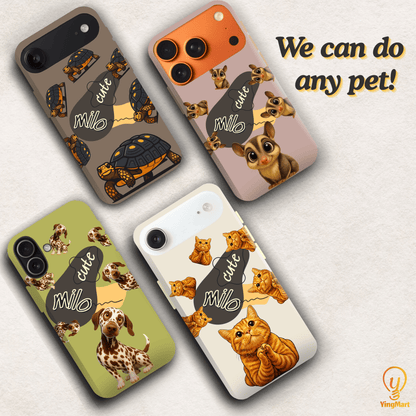 “Milo Cute” Design Custom Pet iPhone 17 Case by YingMart - Personalized Animal Portrait, Protective Cover for Pet Lovers