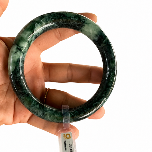 Yingmart Certified Extra Big Size Men Bangle 62-73mm 100% Natural Genuine Jade Bangle Bracelets, Real Gemstone Bracelet, Vintage Jewelry