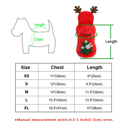 Christmas Dog Clothes Small Dogs Santa Costume for Pug Chihuahua Yorkshire Pet Cat Clothing Jacket Coat Pets Costume
