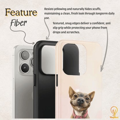 “Milo Cute” Design Custom Pet iPhone 17 Case by YingMart - Personalized Animal Portrait, Protective Cover for Pet Lovers