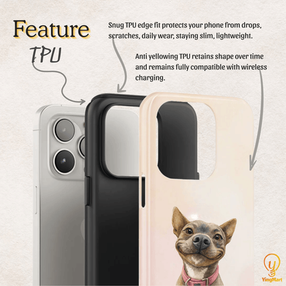 “Milo Cute” Design Custom Pet iPhone 17 Case by YingMart - Personalized Animal Portrait, Protective Cover for Pet Lovers
