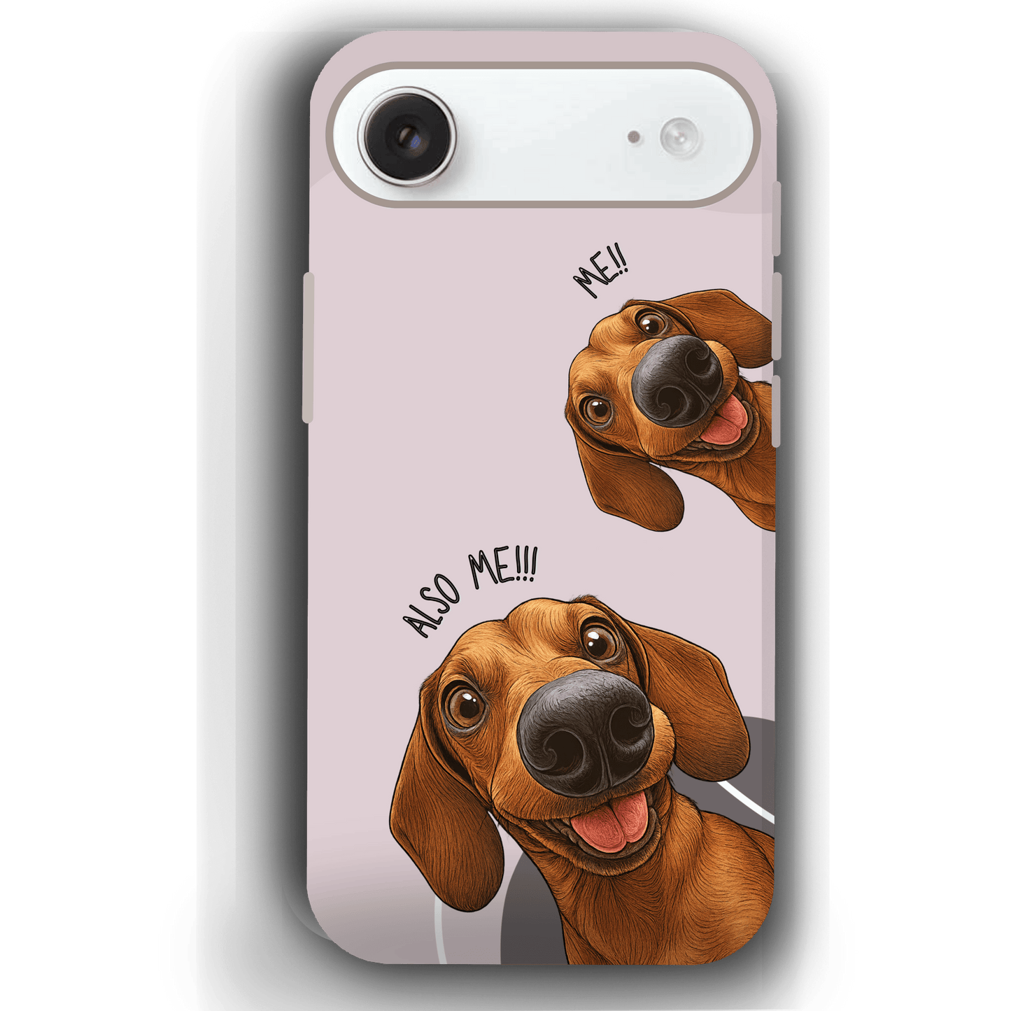 "Also Me" Design Custom Pet iPhone 17 Case – 4 Colors & 4 Patterns by YingMart, Personalized Pet Portrait Protective Cover for Dog Lovers