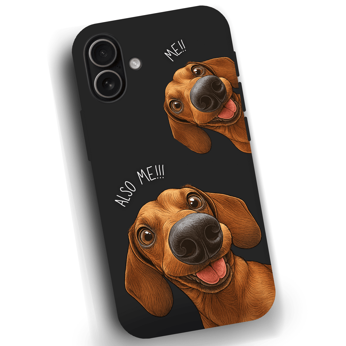 "Also Me" Design Custom Pet iPhone 17 Case – 4 Colors & 4 Patterns by YingMart, Personalized Pet Portrait Protective Cover for Dog Lovers
