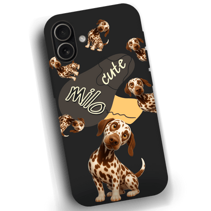 “Milo Cute” Design Custom Pet iPhone 17 Case by YingMart - Personalized Animal Portrait, Protective Cover for Pet Lovers
