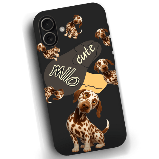 “Milo Cute” Design Custom Pet iPhone 17 Case by YingMart - Personalized Animal Portrait, Protective Cover for Pet Lovers