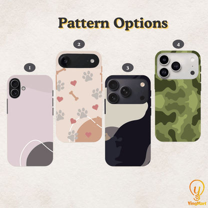 "Also Me" Design Custom Pet iPhone 17 Case – 4 Colors & 4 Patterns by YingMart, Personalized Pet Portrait Protective Cover for Dog Lovers