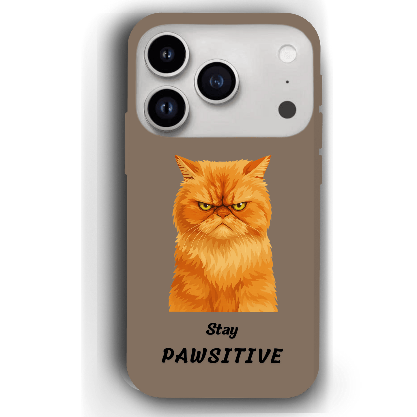 Stay Pawsitive Custom Pet Phone Case for iPhone 17 by YingMart – Personalized Animal Portrait, Protective Cover, for Pet Lovers.