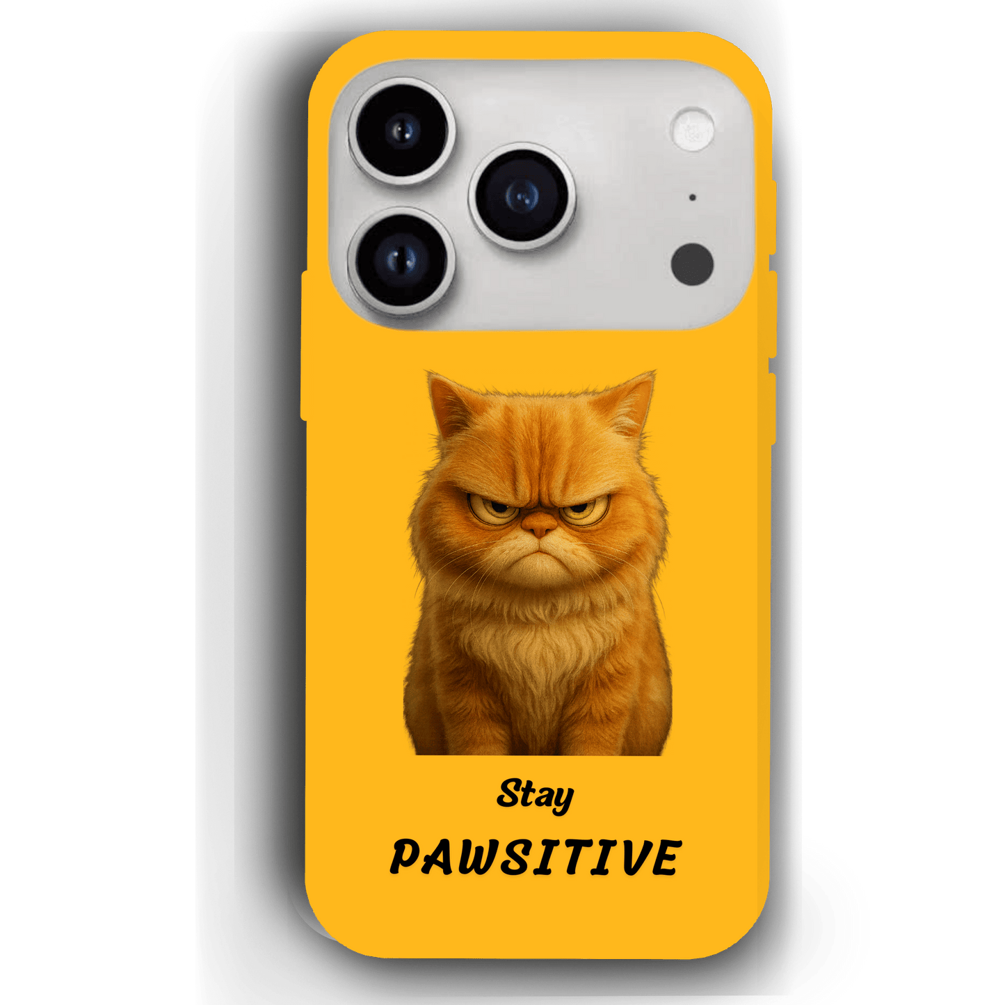 Stay Pawsitive Custom Pet Phone Case for iPhone 17 by YingMart – Personalized Animal Portrait, Protective Cover, for Pet Lovers.