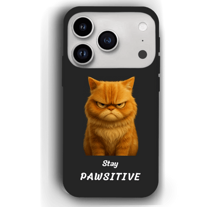 Stay Pawsitive Custom Pet Phone Case for iPhone 17 by YingMart – Personalized Animal Portrait, Protective Cover, for Pet Lovers.