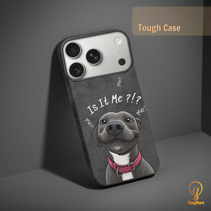 “Is It Me?” Design Custom Pet iPhone 17 Case by YingMart – Personalized Funny Portrait Design, Perfect Gift for Pet Lovers
