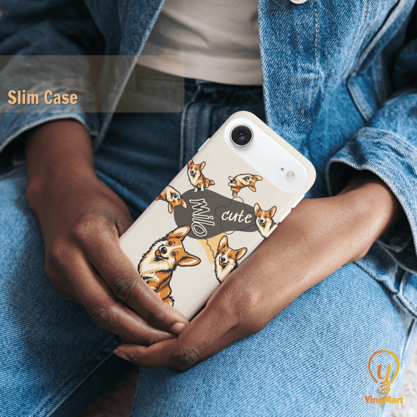 “Milo Cute” Design Custom Pet iPhone 17 Case by YingMart - Personalized Animal Portrait, Protective Cover for Pet Lovers