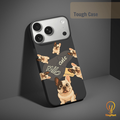“Milo Cute” Design Custom Pet iPhone 17 Case by YingMart - Personalized Animal Portrait, Protective Cover for Pet Lovers