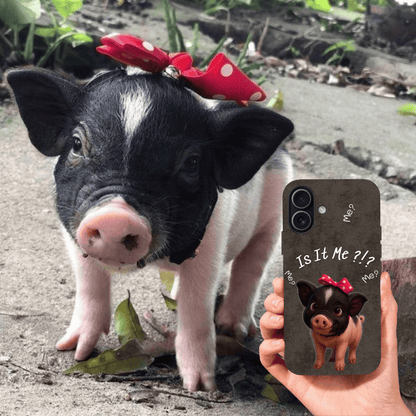 “Is It Me?” Design Custom Pet iPhone 17 Case by YingMart – Personalized Funny Portrait Design, Perfect Gift for Pet Lovers