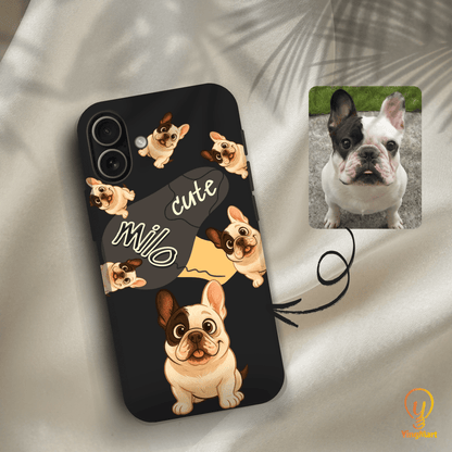 “Milo Cute” Design Custom Pet iPhone 17 Case by YingMart - Personalized Animal Portrait, Protective Cover for Pet Lovers